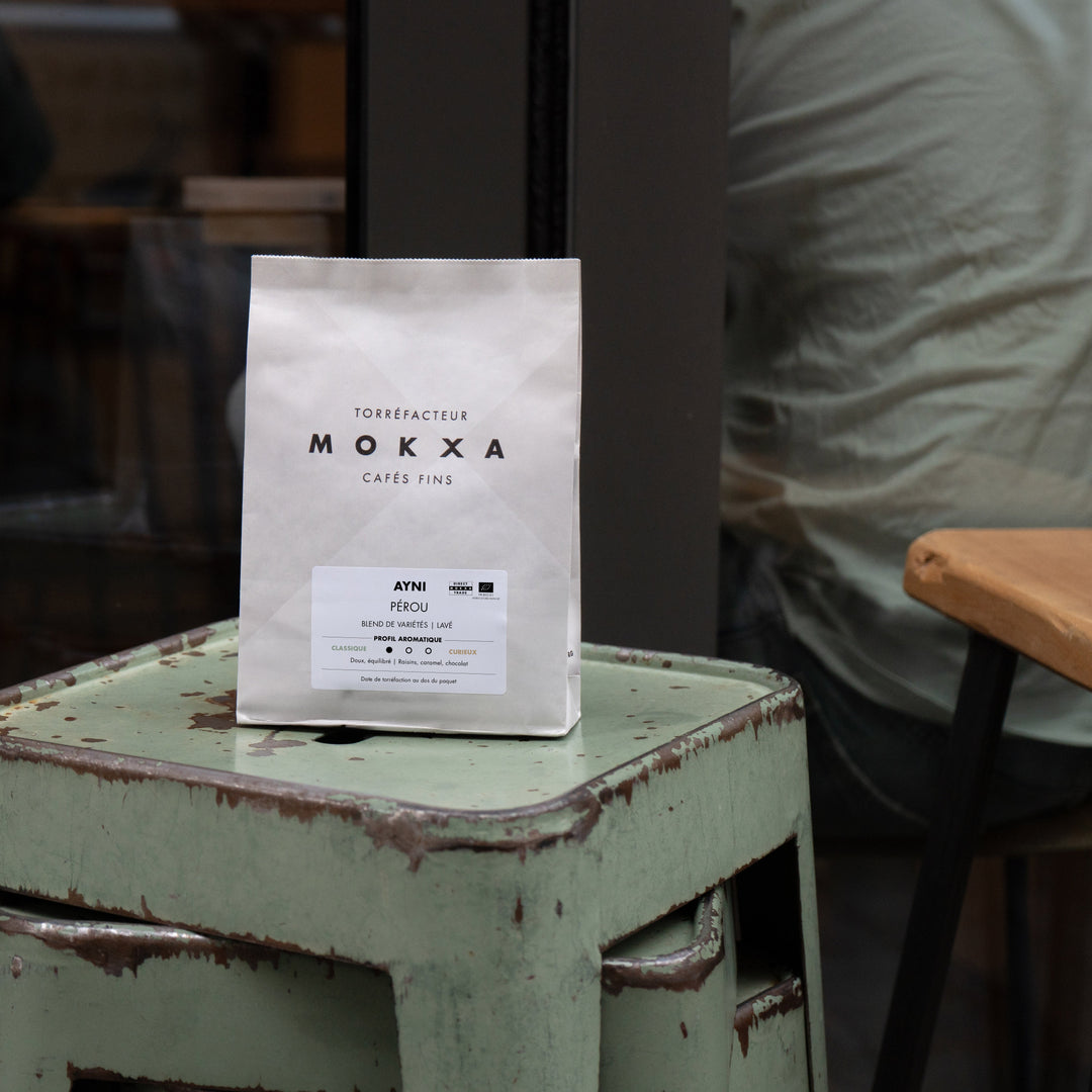 Paquet 250 g de café du Pérou Ayni en grains, Mates Café