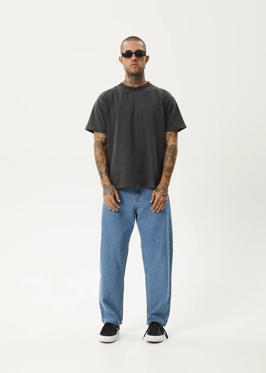 Afends Pantalons Ninety Twoos Mens Worn Blue