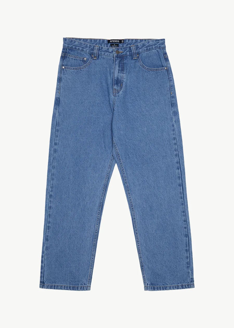 Afends Pantalons Ninety Twoos Mens Worn Blue