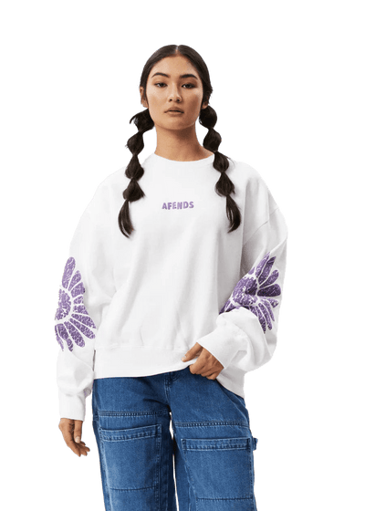 Afends Sweat & Pull Daisy Crewneck White