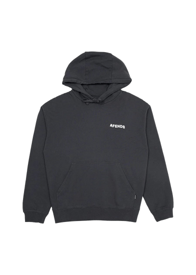 Afends Sweat & Pull Vinyl Mens Pull On Hood Charcoal