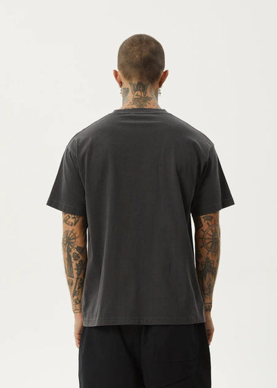 Afends T-shirt Graveyard Boxy Fit Tee Black