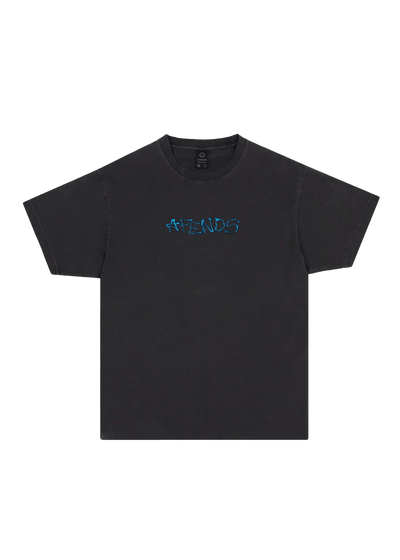 Afends T-shirt Melted Mens Tee Stone Black