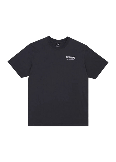 Afends T-shirt Waveform Mens Tee Chacoal