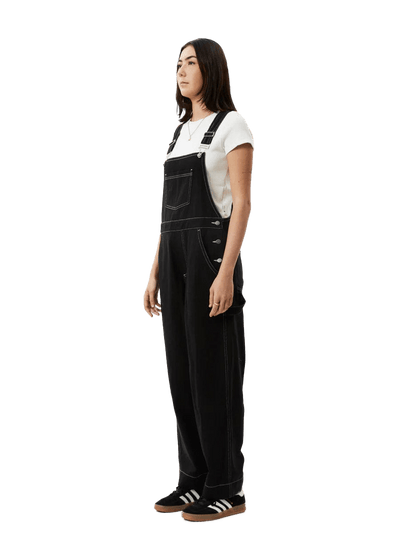 Afends Top Louis Womens Playsuit Washed Black