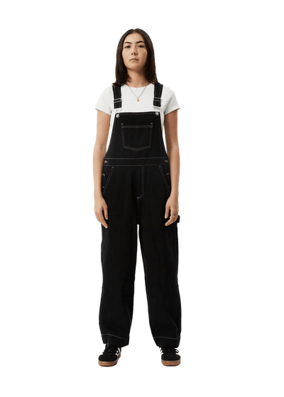 Afends Top Louis Womens Playsuit Washed Black