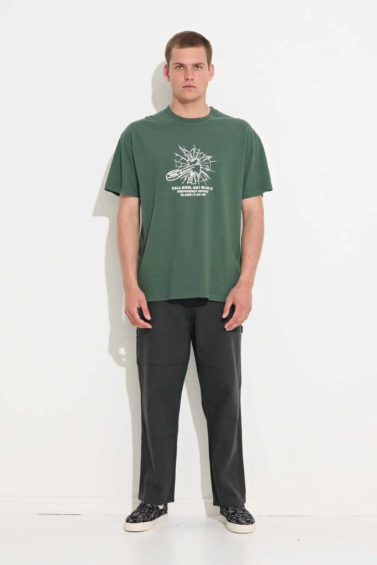 Misfit Blame Us Ss Tee Pigment Green