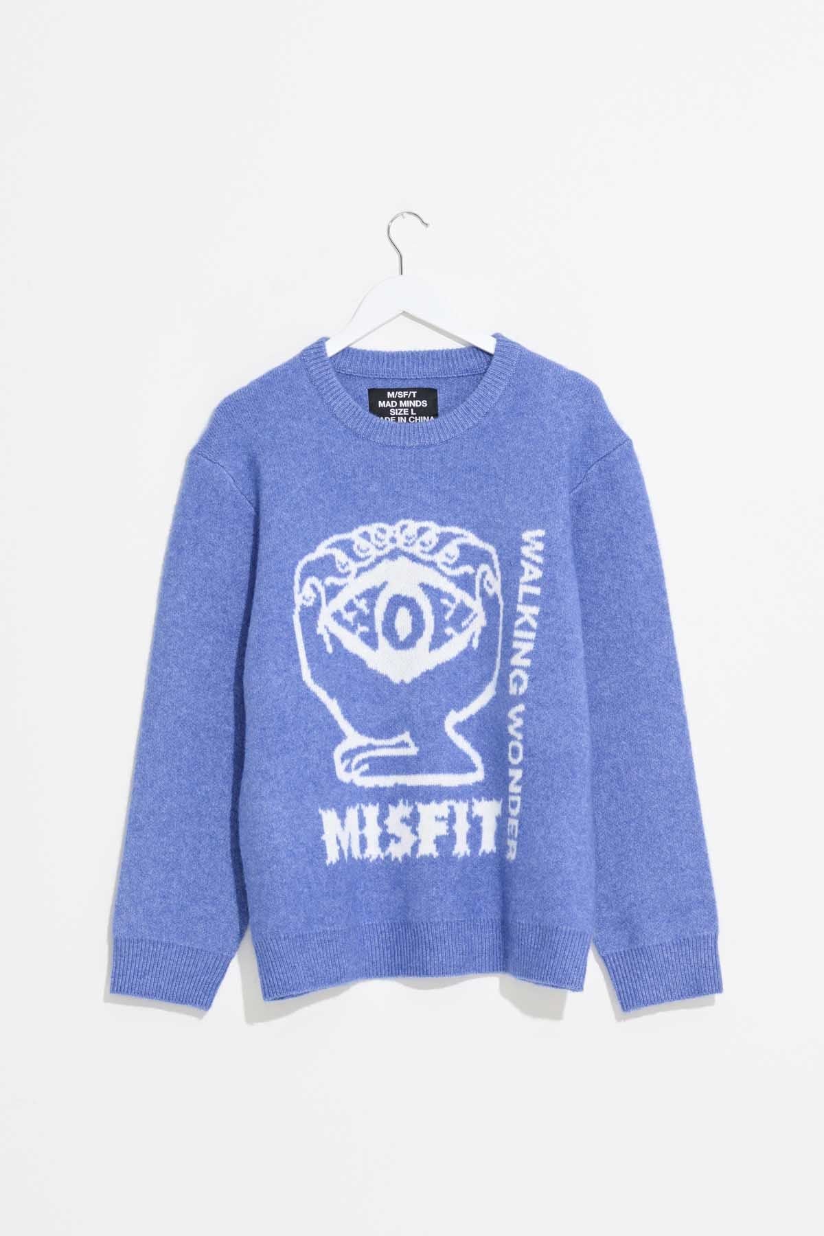 Misfit WALKING WONDERS KNIT CREW - Blue