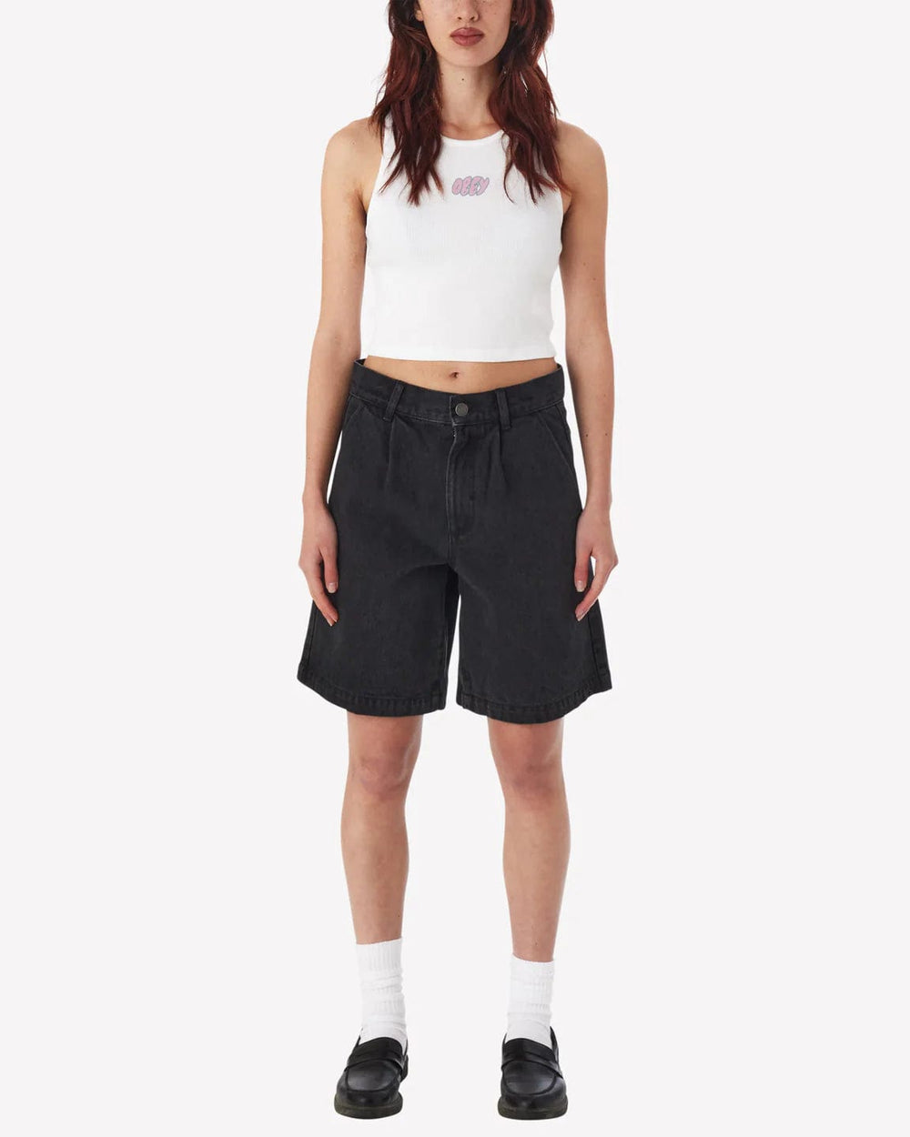 Obey Pantalons Bubble Type Rib Tank White