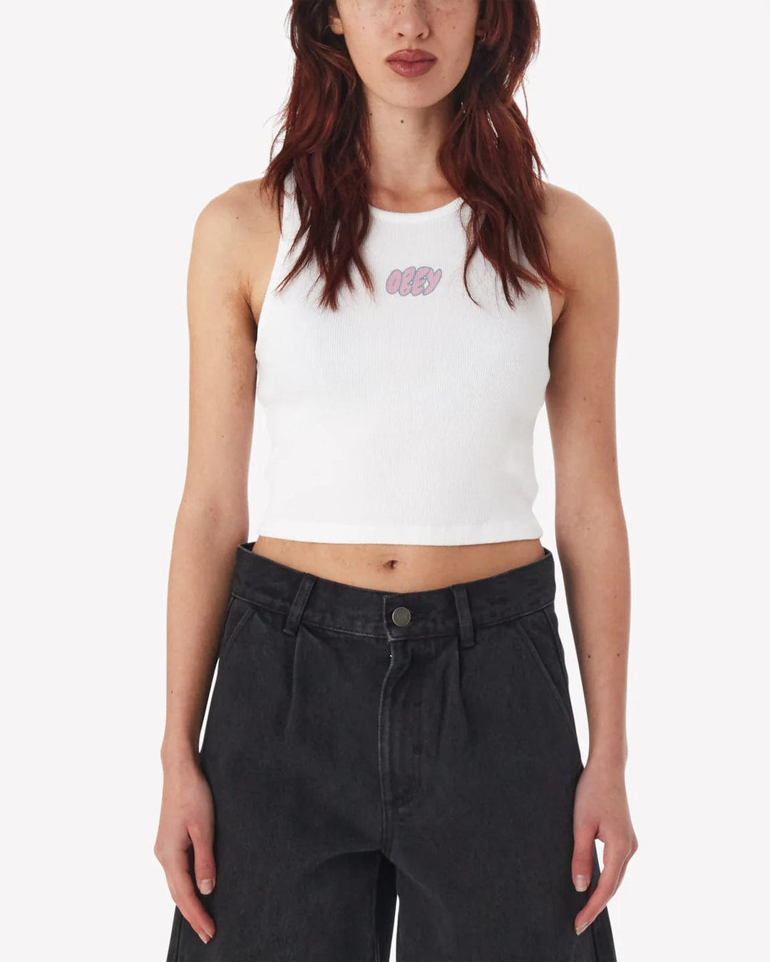 Obey Pantalons Bubble Type Rib Tank White