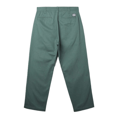 Obey Pantalons Estate Embroidered Pant Silver Pine