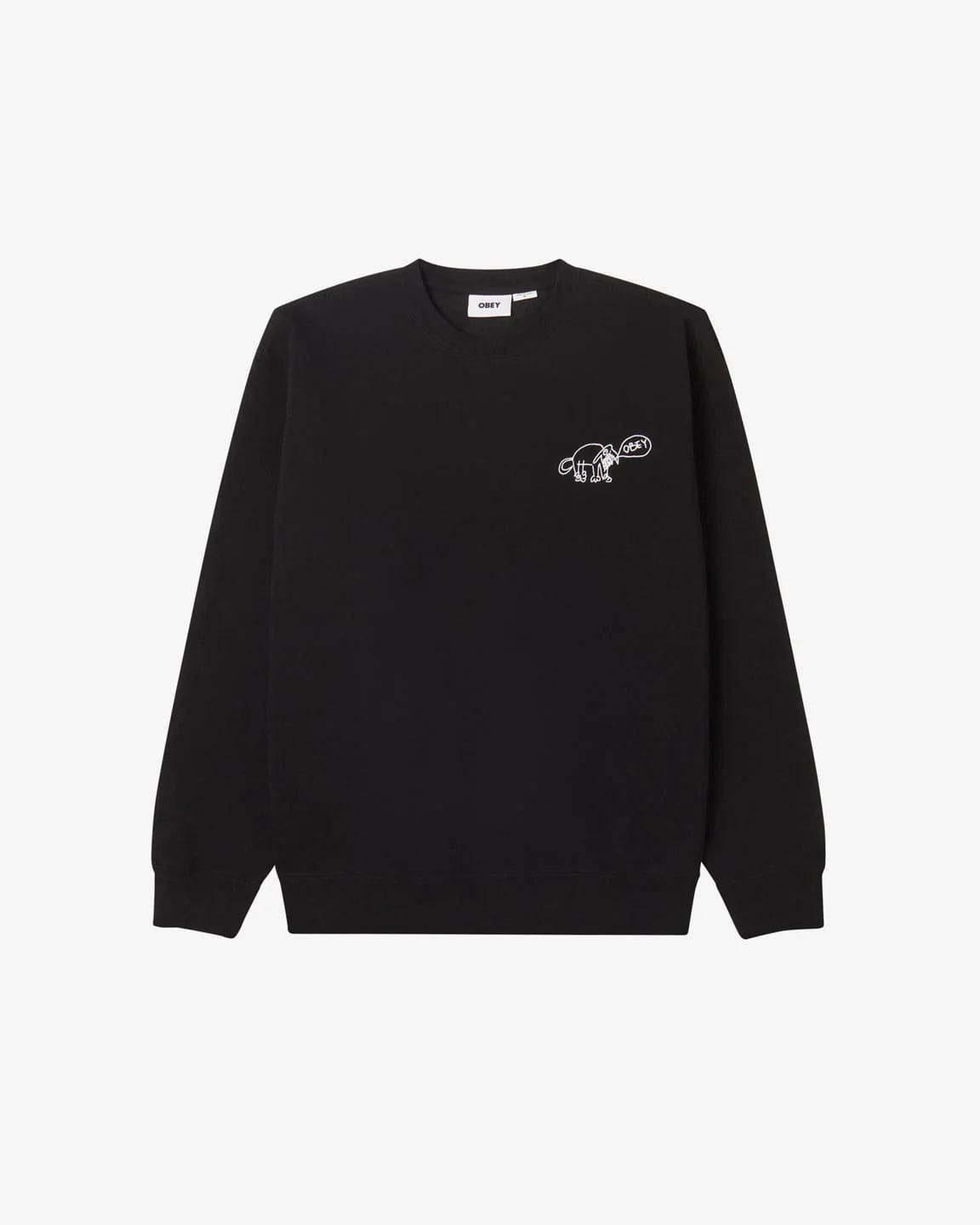 Obey Sw Dog Doodle Crewneck Black