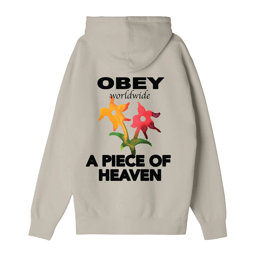 Obey Sweat & Pull À Piece Of Heaven Premium Pullover Hood Silver Grey