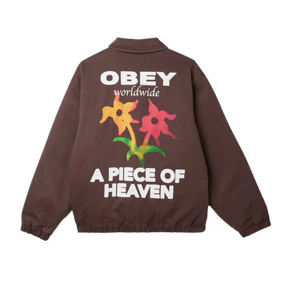 Obey Sweat & Pull Leimert Jacket Dark Brown