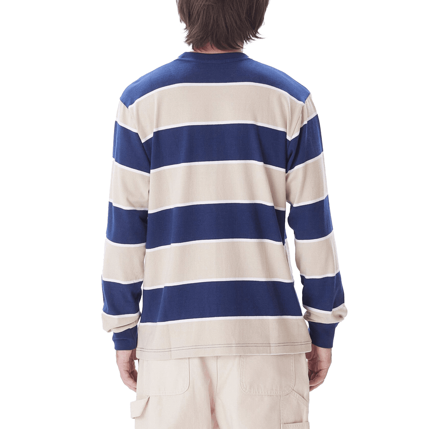 Obey T-shirt Bryon Stripe Ls Academy Navy Multi