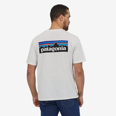 Patagonia T-shirt Men's P-6 Logo Responsibili-Tee White