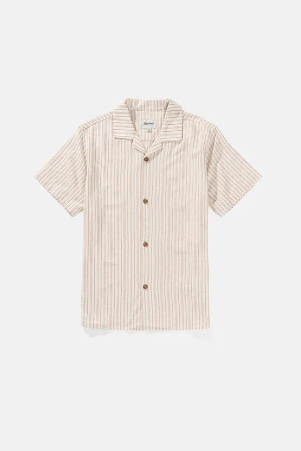 Rhythm. Chemises Vacation Stripe Ss Shirt Natural