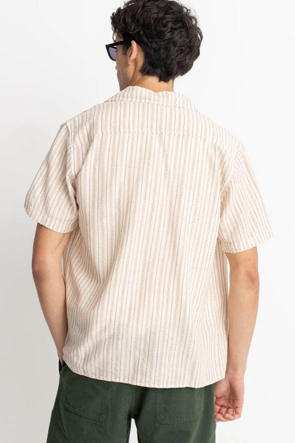 Rhythm. Chemises Vacation Stripe Ss Shirt Natural