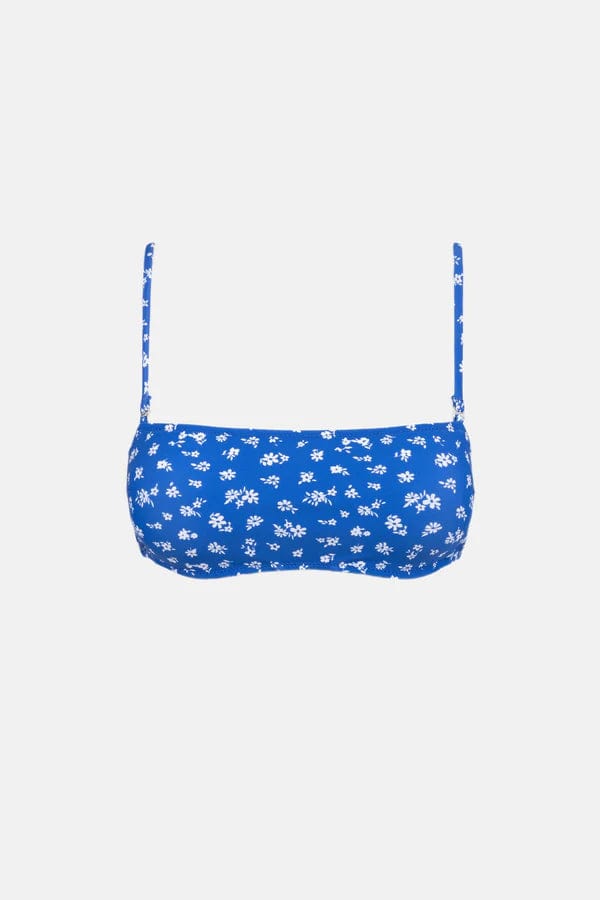 Rhythm. maillot de bain Elodie Floral Reversible Bandeau Top Blue