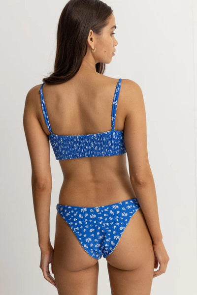 Rhythm. maillot de bain Elodie Floral Reversible Bandeau Top Blue