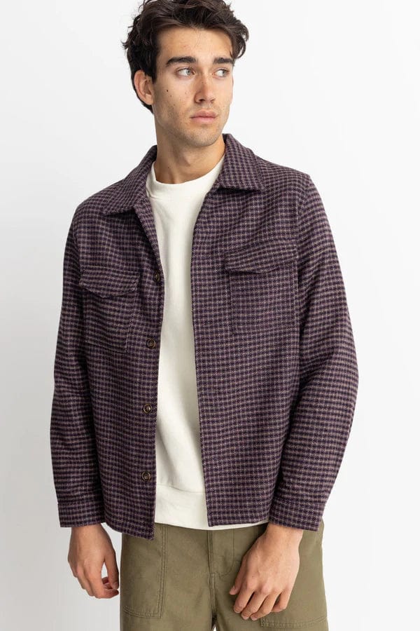 Rhythm. Manteaux et vestes Check Overshirt Plum