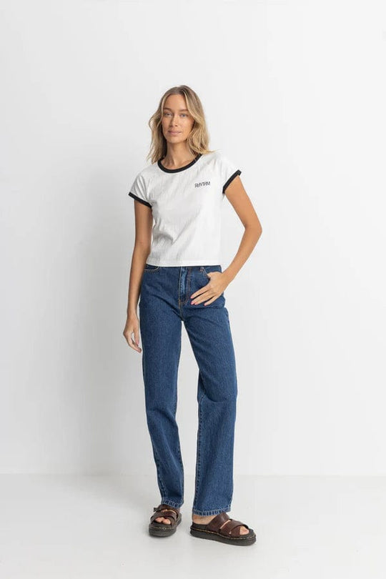 Rhythm. Pantalons Dakota Straight Leg Jean Dark Wash