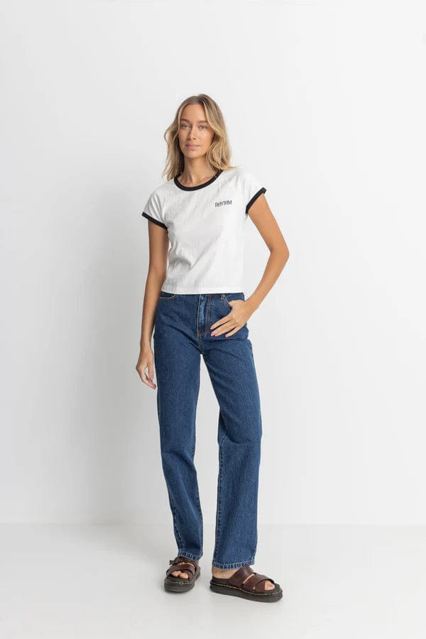 Rhythm. Pantalons Dakota Straight Leg Jean Dark Wash