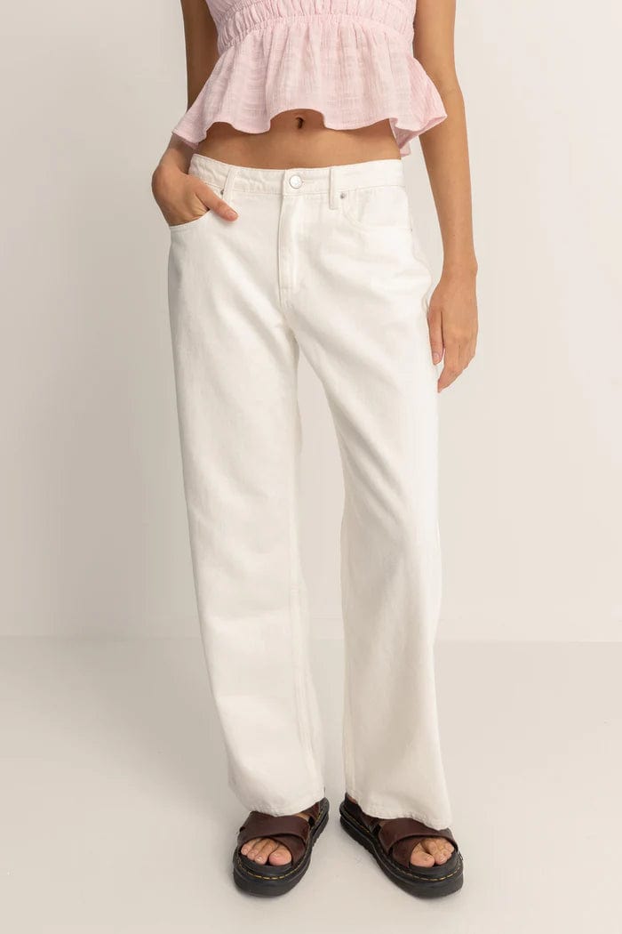 Rhythm. Pantalons Lula Low Rise Pant Cream