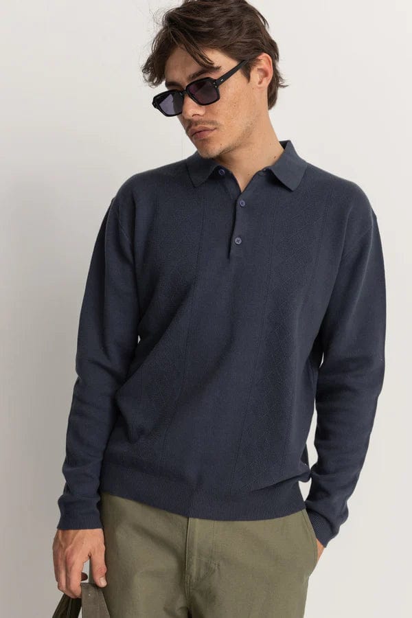 Rhythm. polo Rory Ls Polo Navy