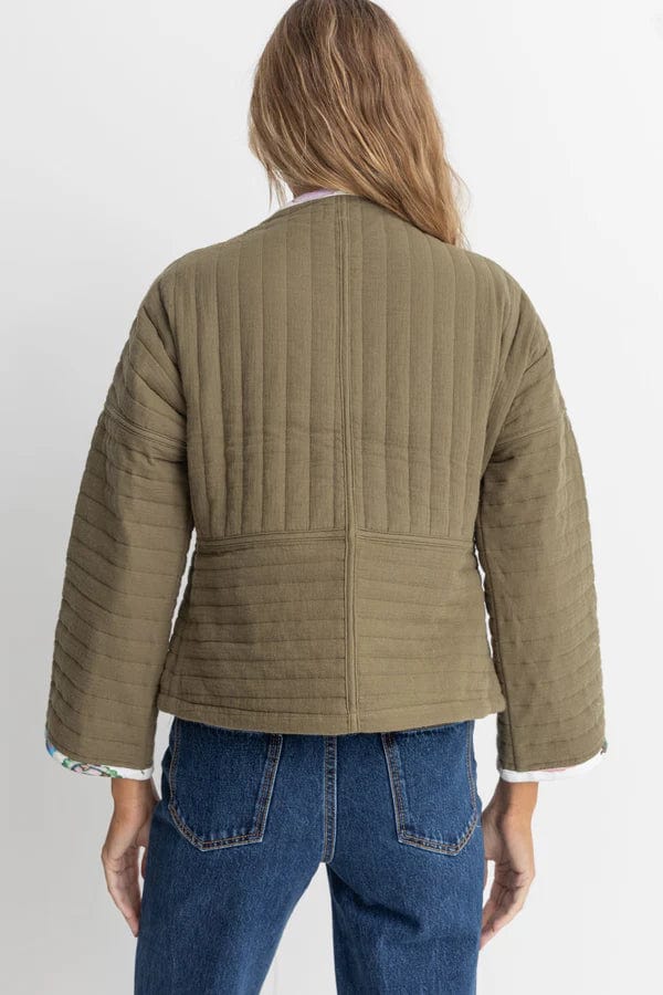 Rhythm. Short Jyoti Quilted Jacket Olive