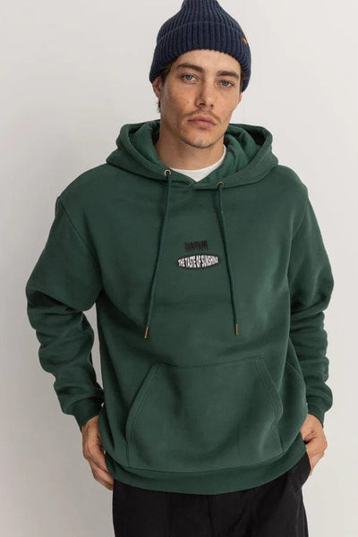 Rhythm. Sweat & Pull Embroidered Fleece Hood Pine