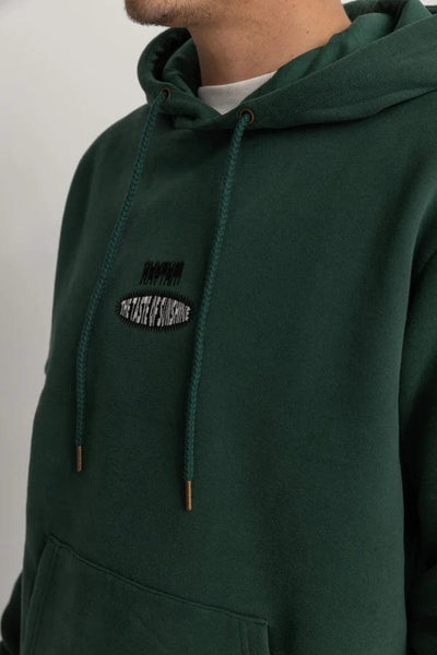 Rhythm. Sweat & Pull Embroidered Fleece Hood Pine