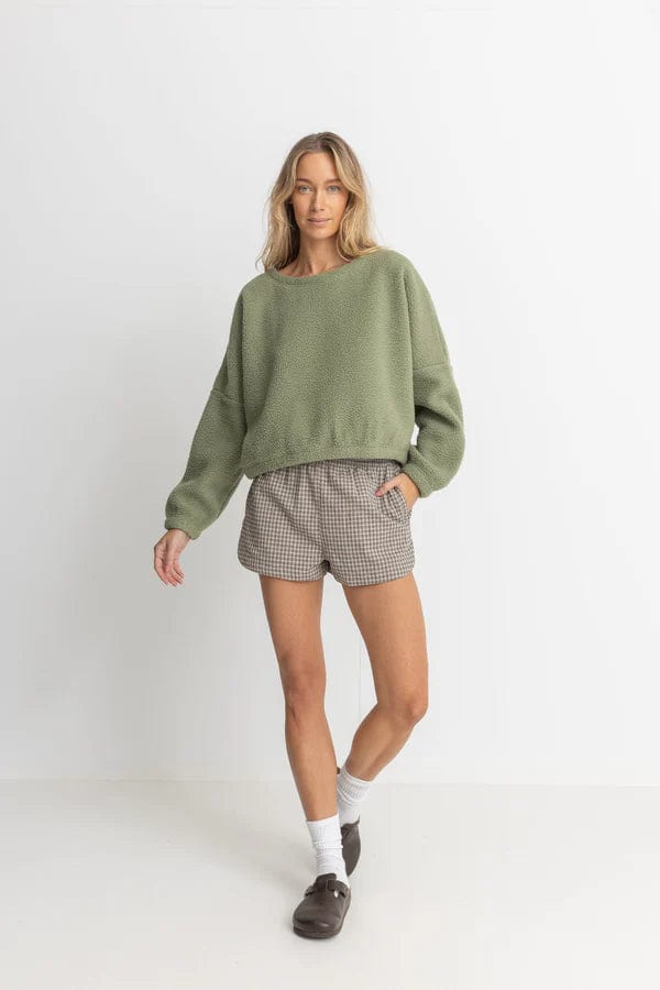 Rhythm. Sweat & Pull Jyoti Reverse Fleece Sage