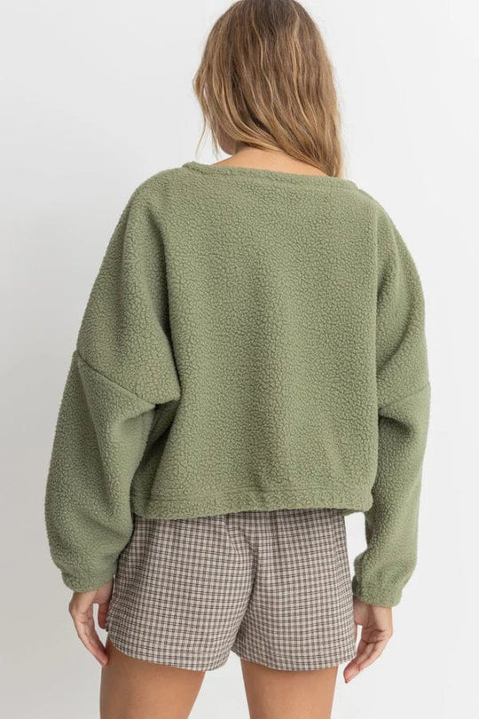Rhythm. Sweat & Pull Jyoti Reverse Fleece Sage