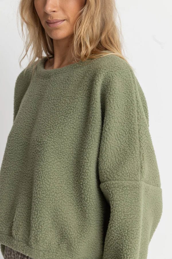 Rhythm. Sweat & Pull Jyoti Reverse Fleece Sage
