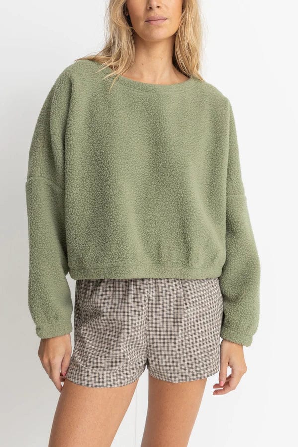 Rhythm. Sweat & Pull Jyoti Reverse Fleece Sage