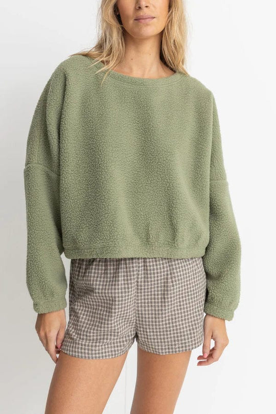 Rhythm. Sweat & Pull Jyoti Reverse Fleece Sage