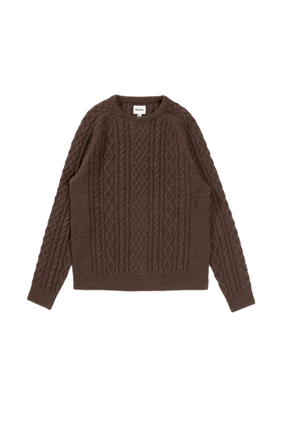 Rhythm. Sweat & Pull Mohair Fishermans Knit Brown