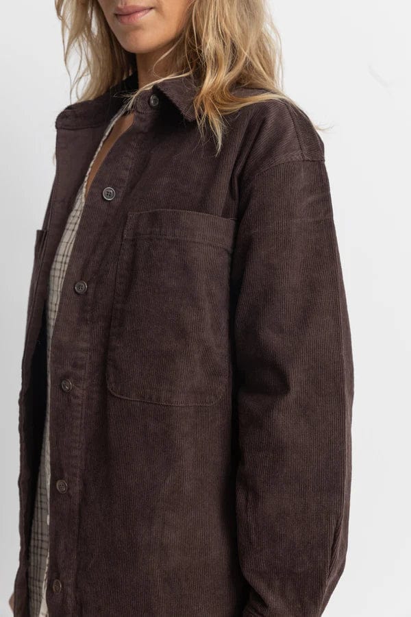 Rhythm. Sweat & Pull Mono Lake Shacket Chocolate