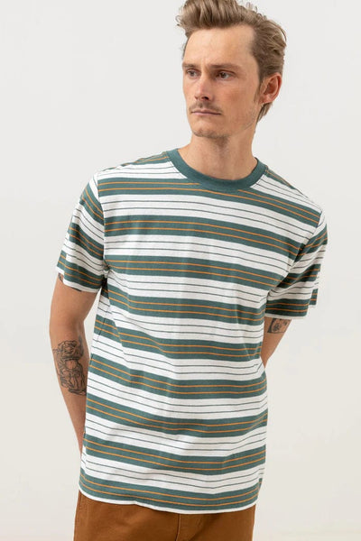 Rhythm. T-shirt Vintage Stripe SS T-Shirt Teal