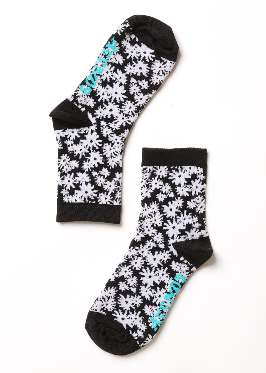 Afends Chaussette ONE SIZE Benny Hemp Crew Socks Black