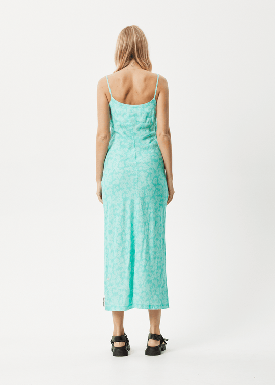 Afends Robe & Jupe Benny Hemp Maxi Dress Jade Daisy