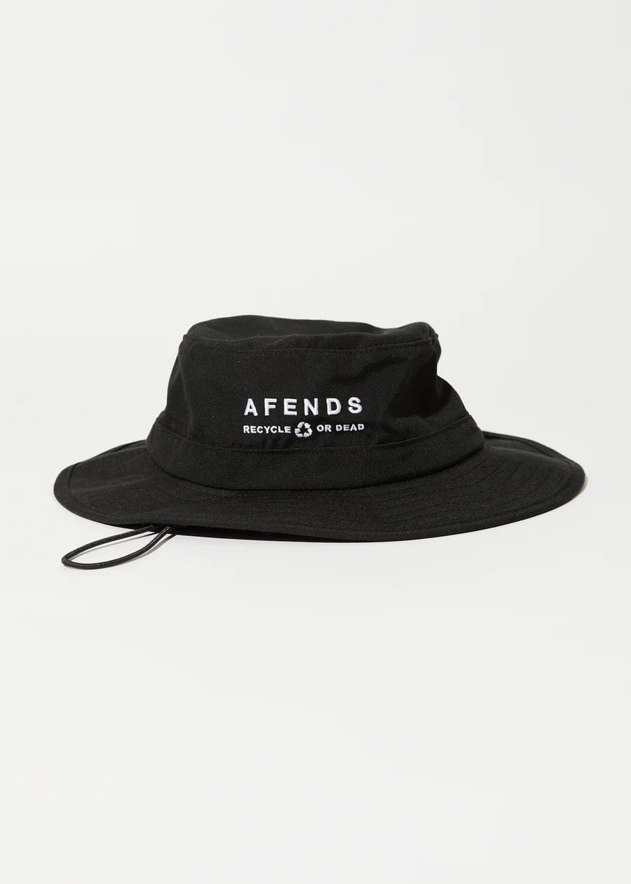 Afends Top Calico -  BLACK Recycled Bucket Hat