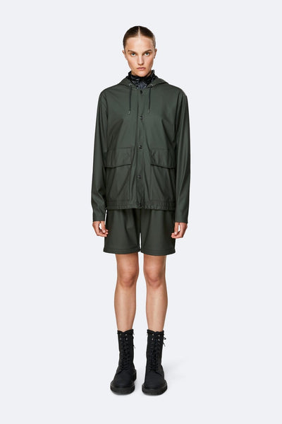 Rains Manteaux et vestes Short Hooded Coat Green