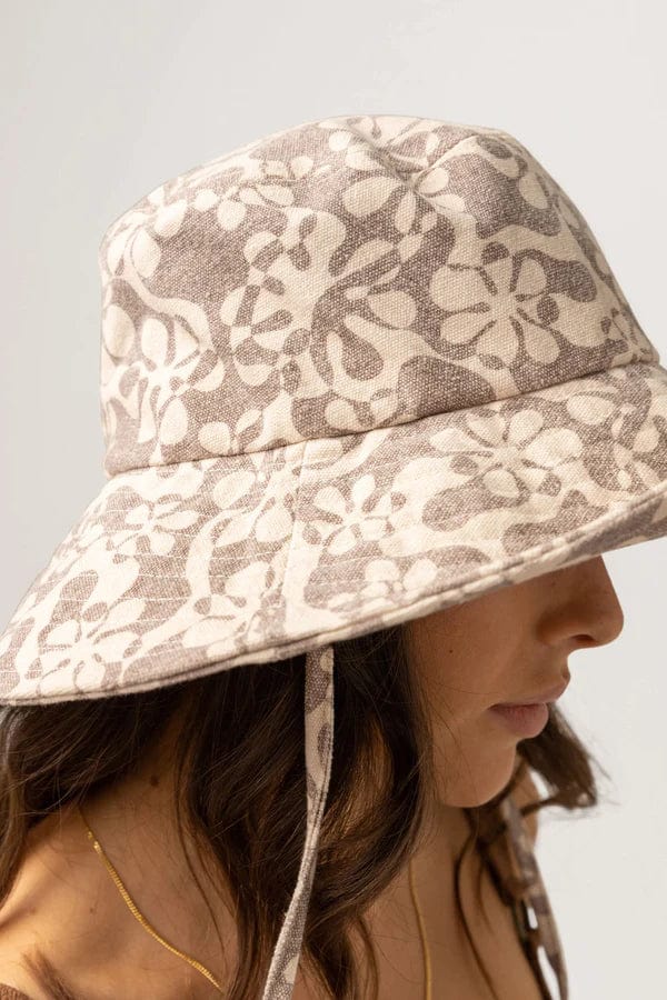 Rhythm. Casquette ONE SIZE Drifter Floral Bucket Hat Chocolate