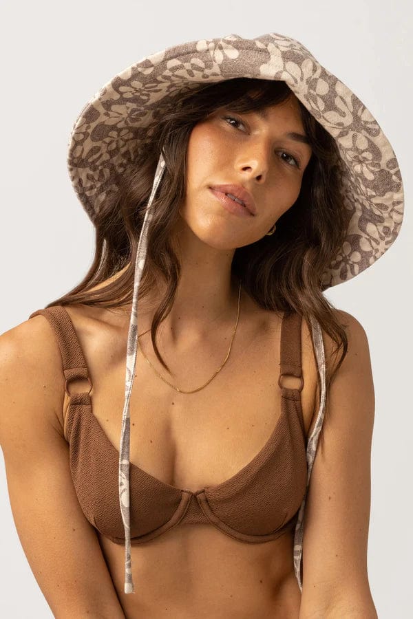 Rhythm. Casquette ONE SIZE Drifter Floral Bucket Hat Chocolate