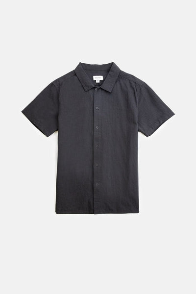 Rhythm. Chemise Classic Linen SS Shirt Vintage Black