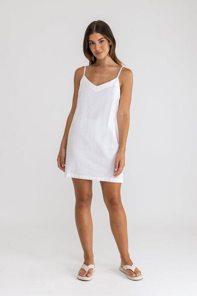 Rhythm. Robe & Jupe Classic Mini Dress White