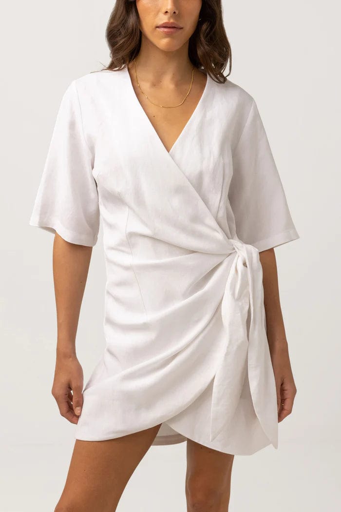 Rhythm. Robe & Jupe Santorini Tie Front Mini Dress