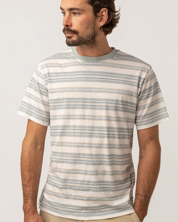 Rhythm. T-shirt Cairo Stripe Vintage SS T-Shirt Natural